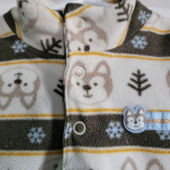 Carters Wolf Snowflake Fleece Pullover Toddler 18M - Picture 5 of 6
